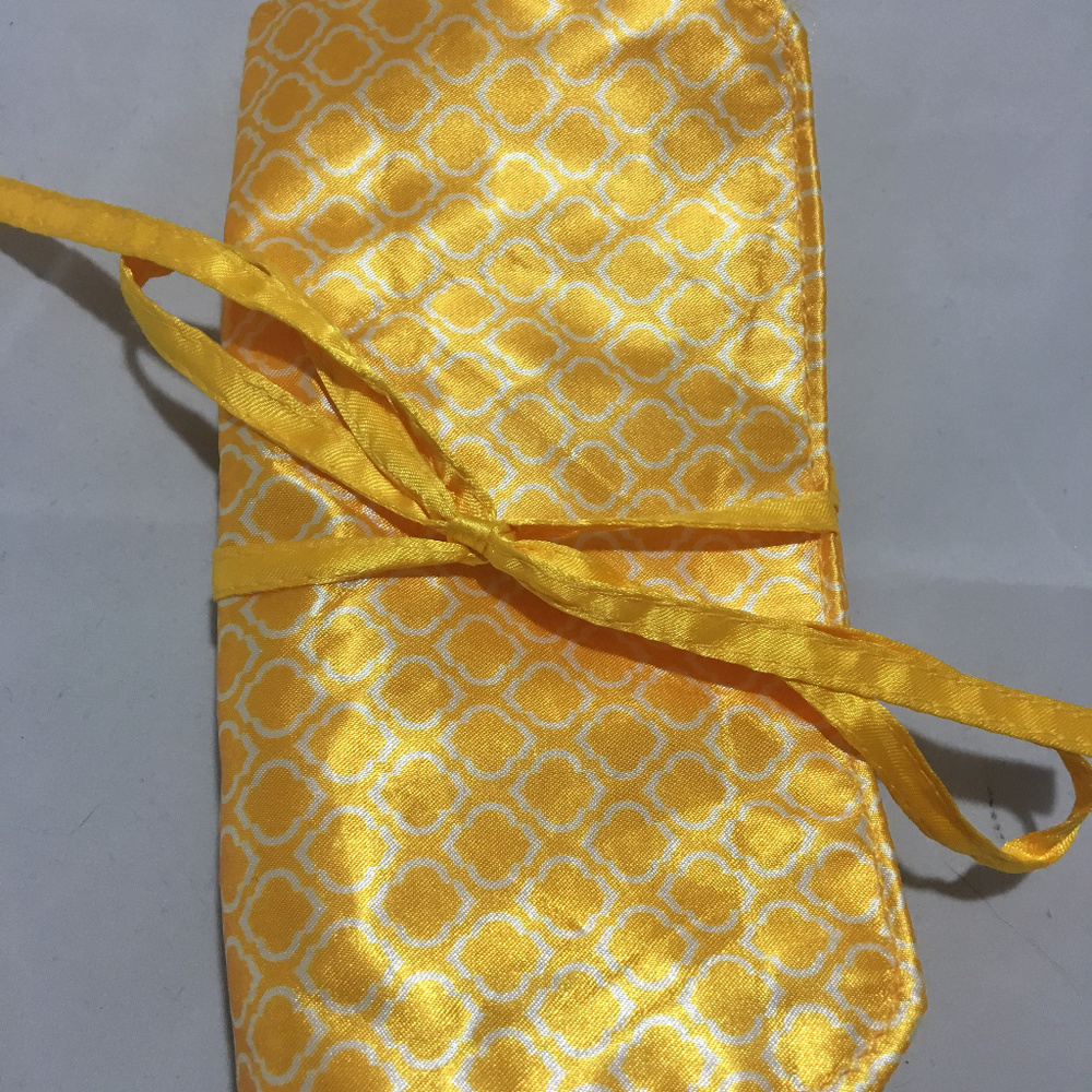 Satin Cosmetic Roll Up Bag